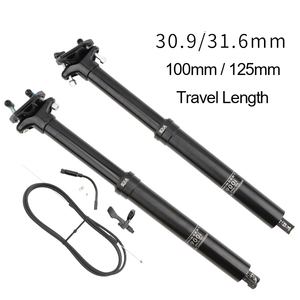 Tija de sillín MTB Dropper ajustable para bicicleta de montaña, con cableado interno, distancia de recorrido de 30.9/31.6 mm, 100 mm/125 mm - Product Image 1