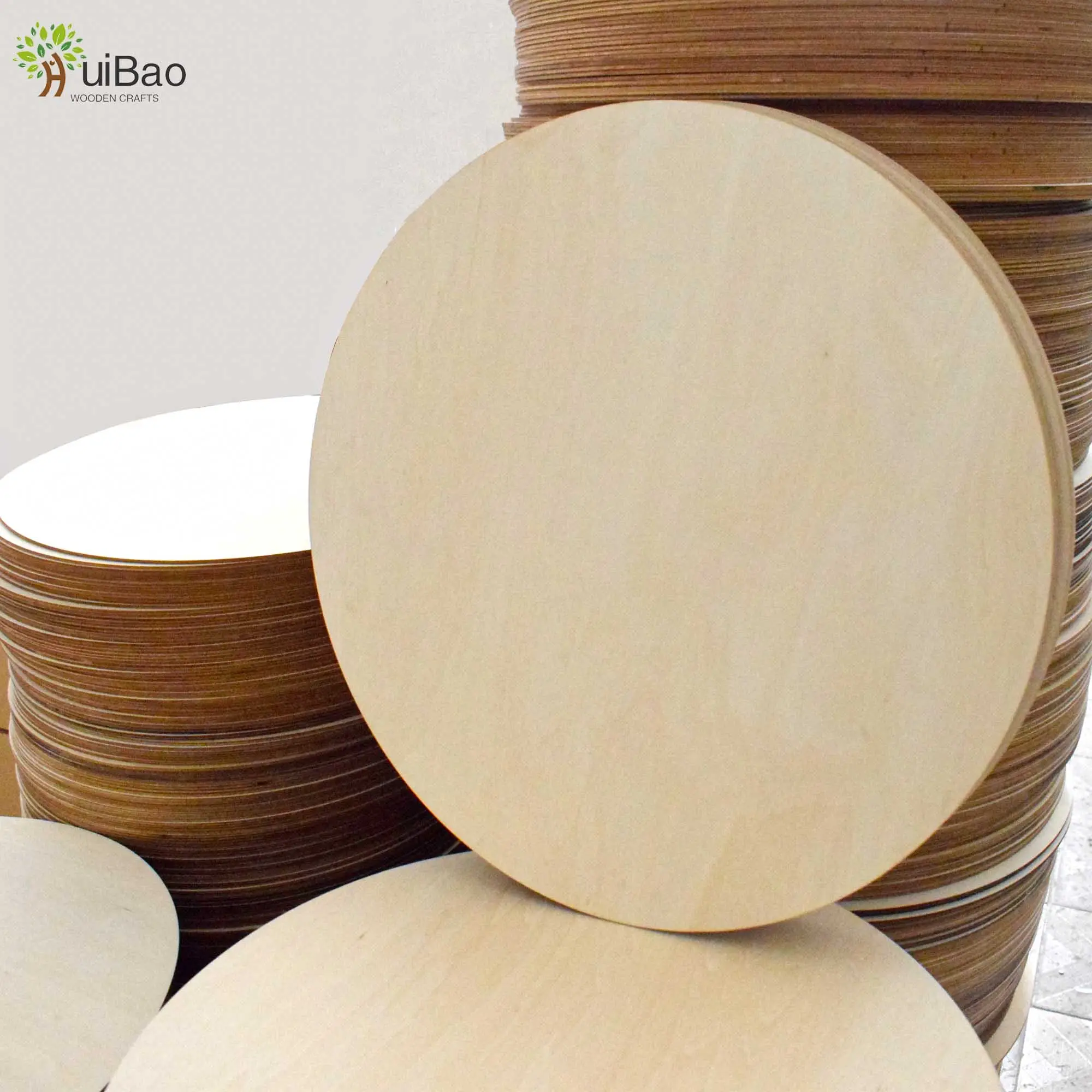 Customized Laser Cutting Blank Wood Round Diy Painting Wood Slices Natural Basswood Circle Craft Unpainted Wooden Circle