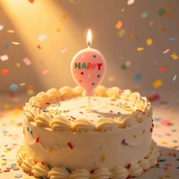 5-teiliges Set Rosa Ballonförmige Geburtstagskerzen mit 'Happy'-Aufdruck für Kinderkuchendekoration