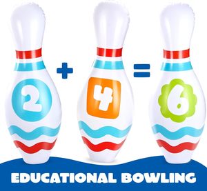 Giant Inflatable <b>Bowling</b> Set for Kids, Jumbo <b>Bowling</b> Pins with Ball Indoor Outdoor Educational <b>Bowling</b> Game for Toddlers Family - Product Image 3