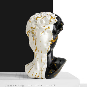 Figuritas de busto de <span class=keywords><strong>David</strong></span> al por mayor, escultura artística <span class=keywords><strong>griega</strong></span> moderna para hombre para sala de estar, estantería, mueble de TV, decoración Interior de oficina - Product Image 4