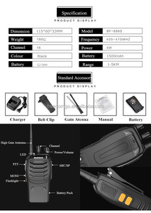 Radio mobile numérique portable UHF 400-470 MHz 2W IP51 VOX noire, radio bidirectionnelle - Product Image 5