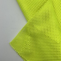 Tissu en maille polyester jaune fluorescent 150 g/m², filet respirant haute visibilité pour gilets de sécurité et vêtements de travail routier