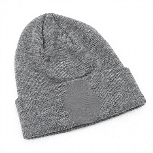 Bonnet unisexe en acrylique jaune 56-58CM, bonnet d'hiver décontracté tricoté à la machine pour adultes - Product Image 2