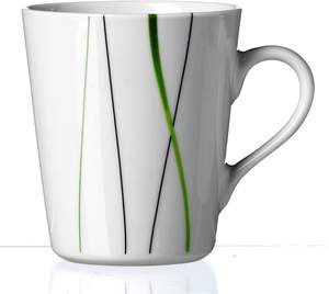 10oz Fine Porcelain Tea <strong>Mug</strong> with Striped Pattern Dishwasher &amp; Microwave Safe for Party Use - Product Image 5