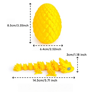 Œuf de dragonnet imprimé en 3D avec dragonnet articulé, idéal pour les paniers de Pâques, la décoration de bureau, la décoration d'intérieur, jouets dragon mystérieux, cadeaux - Product Image 3
