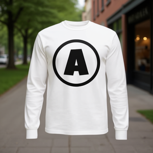 T-shirt a maniche lunghe Aqua Bats con logo nero, vestibilità unisex - Product Image 3