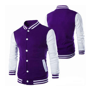 Chaquetas de hombre de béisbol de lana Lisa a granel, chaqueta universitaria en blanco al por mayor con etiqueta privada y letras bordadas personalizadas para hombre - Product Image 3