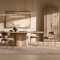 Table à manger rectangulaire en bois massif, design européen moderne, plateau triangulaire réglable, mobilier de maison, salon, plus de 10 places