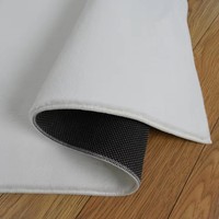 Hochwertiger Moderner Kunstfell-Teppich Weiß Polyester Rutschfest Dicker Mittelfloriger Wohnzimmerteppich für den Hausgebrauch