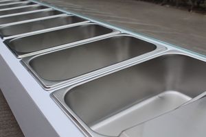 Nhà hàng thương mại dưới quầy tủ lạnh tủ lạnh bảng bánh pizza Prep Tủ đông hiển thị salad quầy bar - Product Image 5