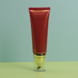 Luxury Customized Hand Cream Lotion Cosmetic Tube Round Plastic Squeeze Packaging Pump with Laminated Sun Daze Design - Product Image 4