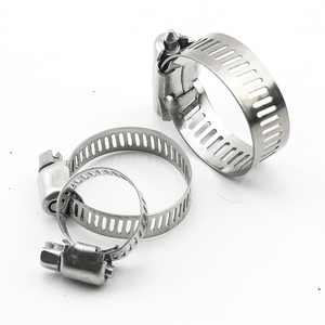 High Quality 304/201 Stainless Steel Worm Gear <b>Hose</b> <b>Clamp</b> American Standard 8mm Width Polished Adjustable Nindejin - Product Image 3