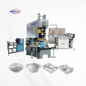 Ligne de production de conteneurs en aluminium certifiée CE pour la fabrication de boîtes à lunch multi-compartiments par pressage continu <span class=keywords><strong>et</strong></span> empilage - Product Image 1