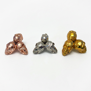 Soporte de Bola de Cristal con Calavera Humana, Metal Chapado en Oro Pulido, Tres Colores, Decoración Única para Hotel, Hogar u Oficina, Precio Razonable - Product Image 1