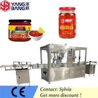 Ligne de production automatique YB-J4B à 4 têtes pour le remplissage de pâte de sauce chili, sauce pimentée et sauce harissa - Fabricant - Vente chaude
