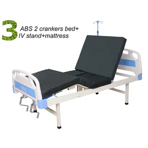 2024 New Style CE ISO 2 Crank Manual Medical Hospital Bed