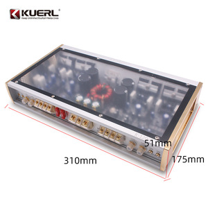 Amplificateur de voiture KUERL 4 canaux 310x175x51mm 4x120W Classe AB Boîtier métallique Amplificateur de puissance audio pour système stéréo de véhicule - Product Image 1