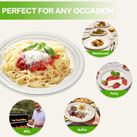 12.5 pouces personnalisable compostable sans Bpa couleurs primaires 100% naturel biodégradable éco assiette en papier jetable