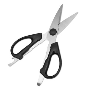 Kitchen Scissors Stainless Steel Black Straight Head Home Use Multi Functional Cutting Tool - Product Image 1