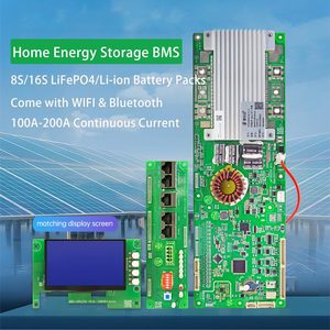 JiaBaiDa 16S 48V/60V 100A-200A ESS Sistema de Almacenamiento de Energía Doméstico Inteligente BMS PCBA LiFePO4/NMC y LFP con WiFi BT RS485 - Product Image 2
