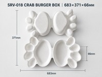 Boîte à burger personnalisée de haute qualité en bagasse de canne à sucre, forme patte d'ours, 30 oz, sans PFAS, compostable, pour plats à emporter avec couvercle