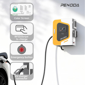 Estación <span class=keywords><strong>de</strong></span> Carga Rápida para Vehículos Eléctricos Penoda Nueva, 21-28kW, 240V, Monofásica, IP55 Impermeable, OCPP 1.6J/2.0.1, 2 Años <span class=keywords><strong>de</strong></span> Garantía, para Exteriores - Product Image 4