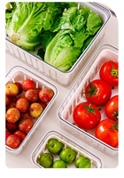 Scellé Légumes Fruits Frais Ridge Organisateur Bac De Rangement En Plastique Boîte De Stockage Des Aliments Réfrigérateur Conteneur De Légumes Avec Vidange