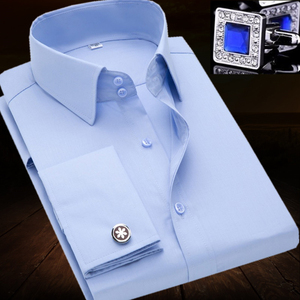 <span class=keywords><strong>Camisa</strong></span> de Manga Larga Decorativa con Múltiples Botones, Estilo Elegante, para Banquetes de Negocios, <span class=keywords><strong>Camisa</strong></span> de Algodón para <span class=keywords><strong>Hombre</strong></span>, Corte Entallado, Directo de Fábrica - Product Image 5
