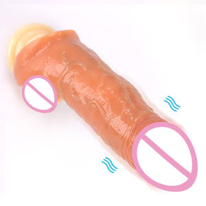 Материал TPE расширяет пенис рукав для задержки эякуляции, Мужская секс-игрушка имитация фаллоимитатора пениса может быть эректильным многоразовым комплектом - Product Image 1