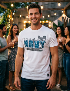 Camiseta Casual de Manga Corta para Hombre, 100% Algodón, Cuello Redondo, Estampado Digital con Letras, Tejido Transpirable, Corte Regular, 160g - Product Image 2