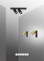 Applique murale LED moderne réglable et dimmable, CRI 90 élevé, construction en aluminium, abat-jour en verre Empire, doré, garantie 3 ans, 50000