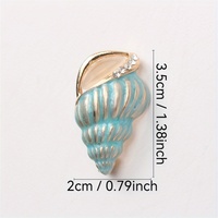 Broche vintage simple en strass, motif créature marine conque, accessoires pour femmes