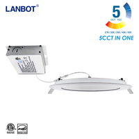 Plafonnier LED rond encastré ultra fin ETL IC certifié 4 pouces 9w 10w
