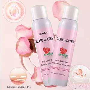 Private Label Rose Water Spray Organic Bulk Rose Extract Hydrating Moisturizing Facial Mist Rose Water