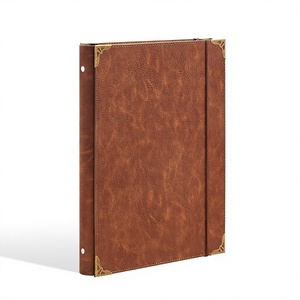 Ovesmusl Classeur à 3 anneaux en cuir PU, format lettre 8,5x11, <span class=keywords><strong>1</strong></span> pouce, capacité 200 feuilles, couverture de <span class=keywords><strong>bloc</strong></span>-notes, organiseur de feuilles mobiles, style vintage scolaire - Product Image 1