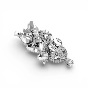 Colgante Sagrado de Lord Hanuman con Circonita en Plata de Ley con Acabado Chapado en Oro de 18K, Diseño Intrincado y Detallado - Product Image 5