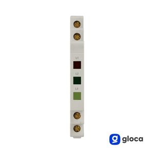 Gloca – indicateur lumineux Led triphasé, 230V, montage sur rail Din, lampe de signalisation Ip54, corps en plastique, affichage Led vert - Product Image 3