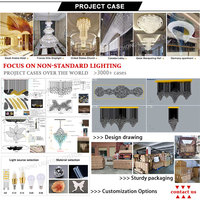 Lustre LED surdimensionné personnalisé, moderne et haut de gamme, pour hall d'hôtel, salle de réception de mariage, décoration, corps doré, garantie 5 ans