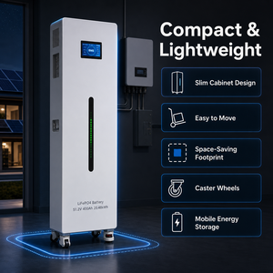 51.2V 400Ah 20kWh LiFePO4 <b>Battery</b> 6000+ Cycles Cloud BMS Home Solar Energy Storage System EU Poland Warehouse Stock - Product Image 1
