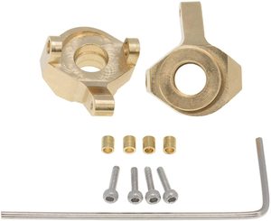 2 unidades de rótulas de dirección de latón negro para coche RC eléctrico <span class=keywords><strong>AXIAL</strong></span> <span class=keywords><strong>SCX24</strong></span> a escala 1/24, mejoras metálicas - Product Image 1