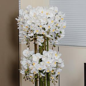 Orchidée Phalaenopsis Artificielle Mengjie Handicrafts, Plante en Pot, Pot en Céramique Blanche, Ornement Décoratif, Décoration Intérieure - Product Image 2