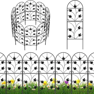 아치 장식 정원 울타리 조정 가능한 패널 테두리 동물 장벽 꽃 테두리 금속 판지 파기 펜싱