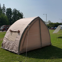 Tente gonflable en forme de voilier pour 2 personnes, idéale pour le glamping, le camping familial en plein air, protection solaire, imperméable, résistante au vent, compacte et portable.