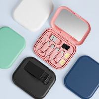 Kit de câbles de données USB universels PD 60W 6-en-1, câble de charge Android, cordon d'alimentation pour ordinateur, accessoire pour montre connectée, support dissimulé