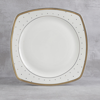 Service de table complet en porcelaine fine de Chine, finition dorée de luxe, pour mariage, passe au lave-vaisselle