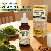Nouveau produit phare Richtek : Gouttes de Vitamine D3 K2 liquides orales, complément de santé de haute qualité, sans huile, avec échantillon gratuit