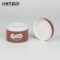 Pots vides en plastique PETG à paroi épaisse de 1oz 2oz 4oz 8oz Pot de gommage au beurre corporel en poudre acrylique marron mat rose orange avec couvercles