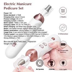 5 Speed Cordless <b>Nail</b> Drill 5 in 1 Electric <b>Nail</b> <b>File</b> Set Toenail Grinder Professional Manicure Pedicure Kit - Product Image 2