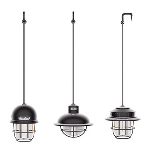 Xinyao Retro Pinecone Camping <b>Light</b> with Long Hook, Waterproof Metal Lamp <b>for</b> Outdoor <b>Tent</b> - Product Image 5